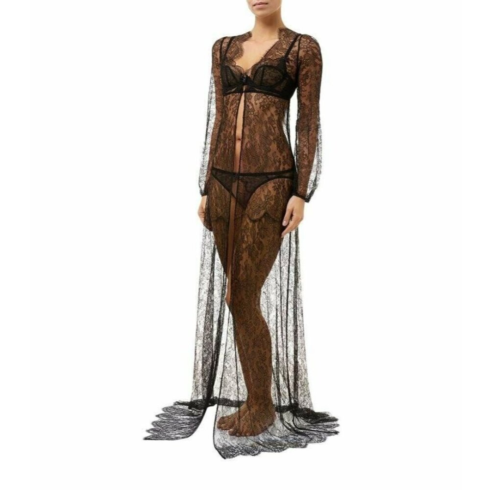 Agent Provocateur Thea SOIREE Black Lace S/M Maxi Gown NWT $2,885 - Picture 7 of 16